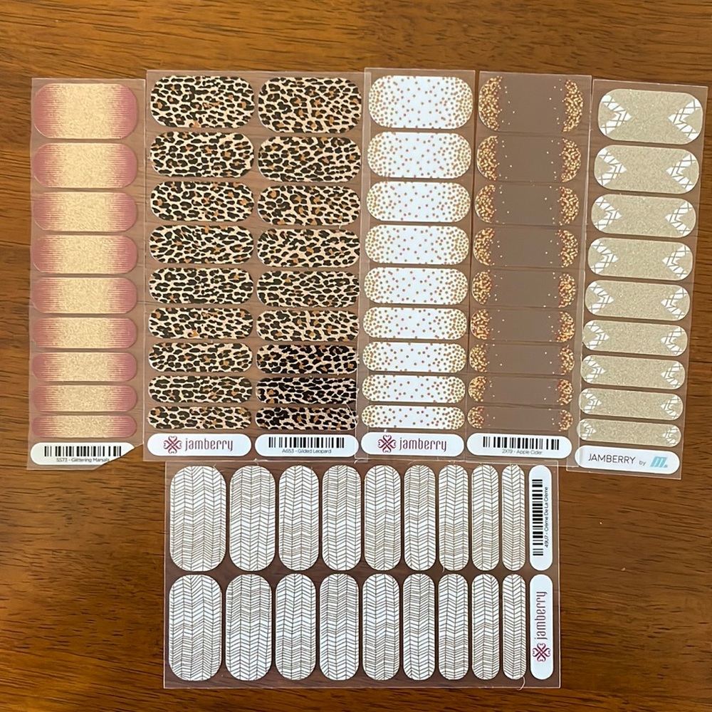 Jamberry Bundle Glitter 2 full sheets 1 half sheet